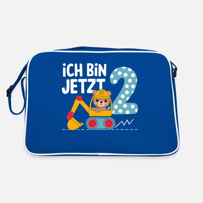 J’ai maintenant 2 ans Bagger Bear 2ème anniversaire Sac Retro