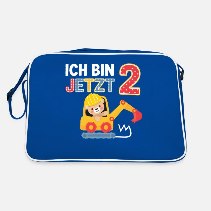 J’ai maintenant 2 ans Bagger Bear 2ème anniversaire Sac Retro