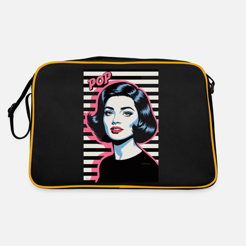 Pop Art Rétro Face Femme Design élégant Sac Retro