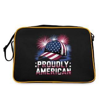 Casquette fièrement américaine avec feu d’artifice - Sac Retro - noir/or - Dos