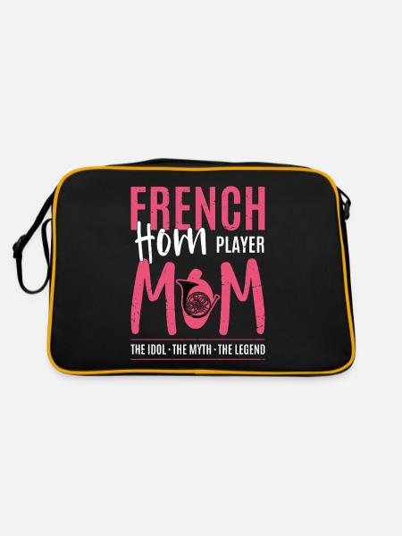 French Horn Player Mom The Idol The Horn Player - Retro Bag - black/gold - Back