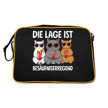 The situation is drunkenness - Retro Bag - black/gold - Back