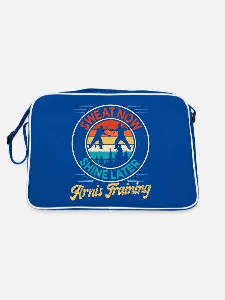 Escrima Arnis Kampfsport - Retro Tasche - Blau/Weiß - Hinten