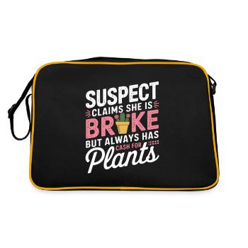 Un suspect prétend qu’elle est fauchée Cash for Plants - Sac Retro - noir/or - Dos