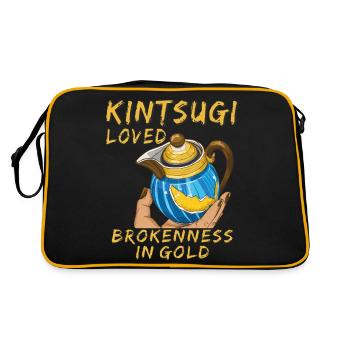 KINTSUGI AIMAIT LA BRISURE EN OR - Sac Retro - noir/or - Dos