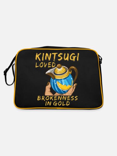 KINTSUGI AIMAIT LA BRISURE EN OR - Sac Retro - noir/or - Dos