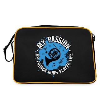 Cor français Ma passion Mon mélomane de cor français - Sac Retro - noir/or - Dos