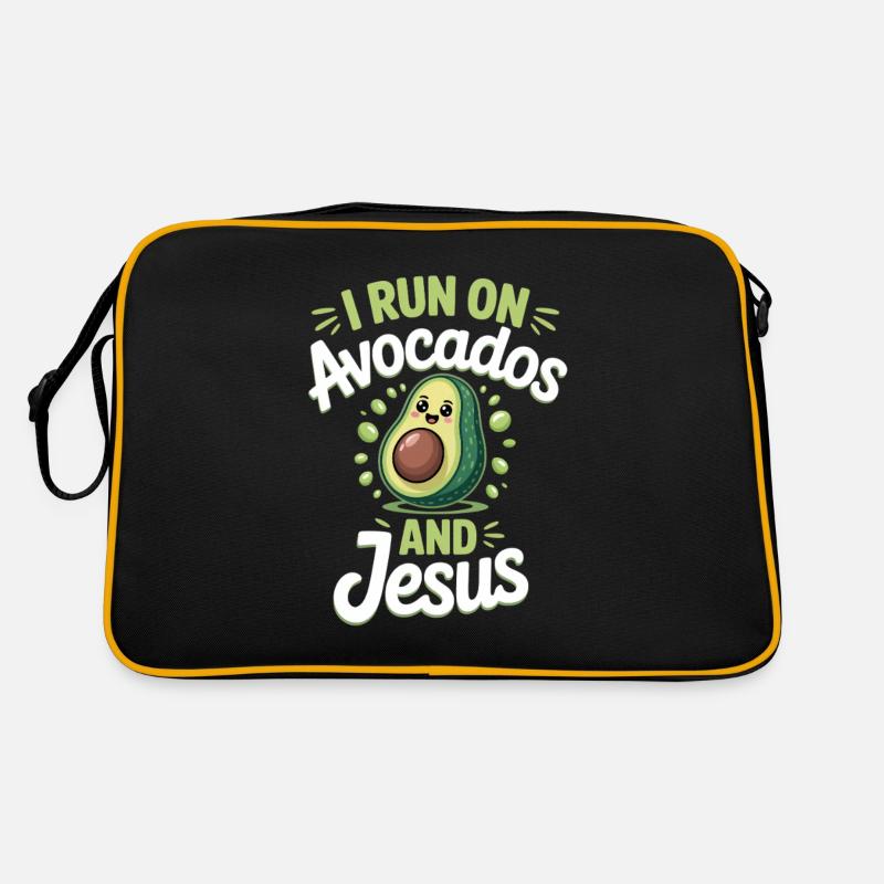 Avocat Jésus Foi Chrétien - Sac Retro - noir/or