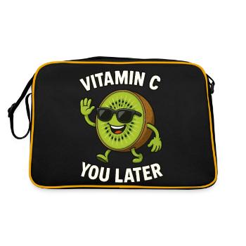 Vitamin C Fruit Kiwifruit - Retro Bag - black/gold - Back