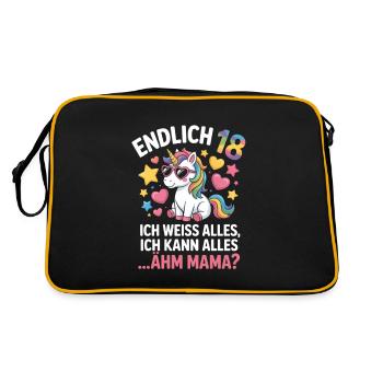 Enfin 18 dicton de licorne - Sac Retro - noir/or - Dos