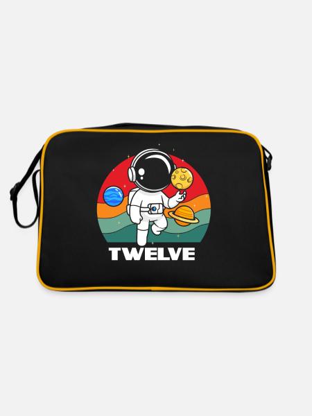 Astronaut Twelve Birthday Adventure - Retro Bag - black/gold - Back