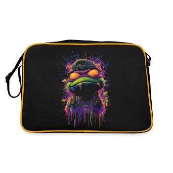 Graffiti grenouille style urbain bande dessinée look néon - Sac Retro - noir/or - Dos