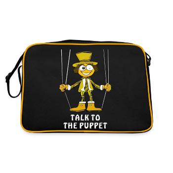 TALK TO THE PUPPET - Retro Bag - black/gold - Back