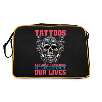 Tatoueur Les tatouages ne sont que des souvenirs Tatoueur - Sac Retro - noir/or - Dos