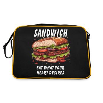 SANDWICH MANGEZ CE QUE VOTRE CŒUR DÉSIRE - Sac Retro - noir/or - Dos