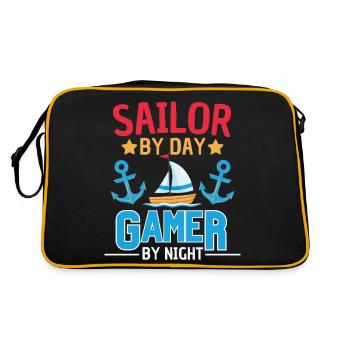 Sailing meets gaming design - Retro Bag - black/gold - Back