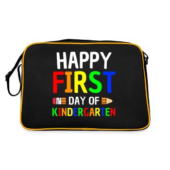 Conception de la première journée de maternelle - Sac Retro - noir/or - Dos