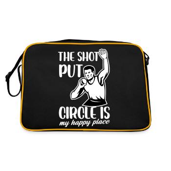 Lancer du poids Cercle My Happy Place Design - Sac Retro - noir/or - Dos