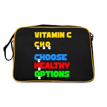 Vitamin C Choose Healthy Options - Retro Bag - black/gold - Back