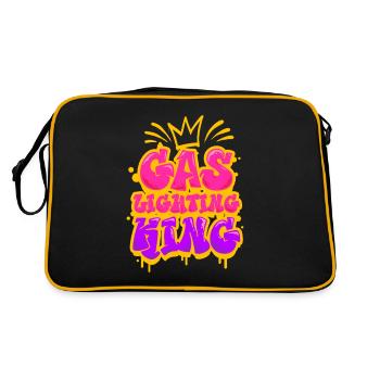 Gaslighter Gaslighting King - Retro Tasche - Schwarz/Gold - Hinten