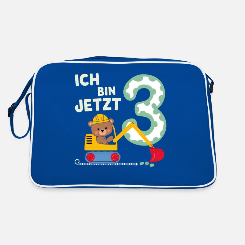 I'm Now 3 Bagger Bear 3rd Birthday Retro Bag