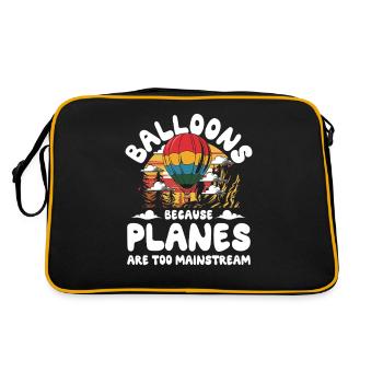 Balloons because airplanes are too mainstream - Retro Bag - black/gold - Back