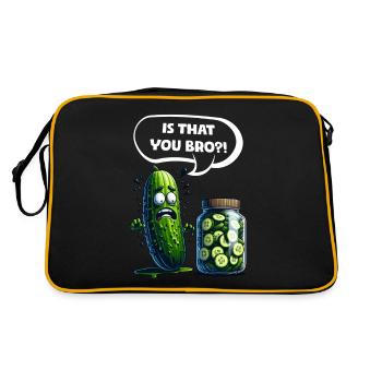 C’est toi mon frère ?! Cornichon de concombre Amateurs de concombre - Sac Retro - noir/or - Dos