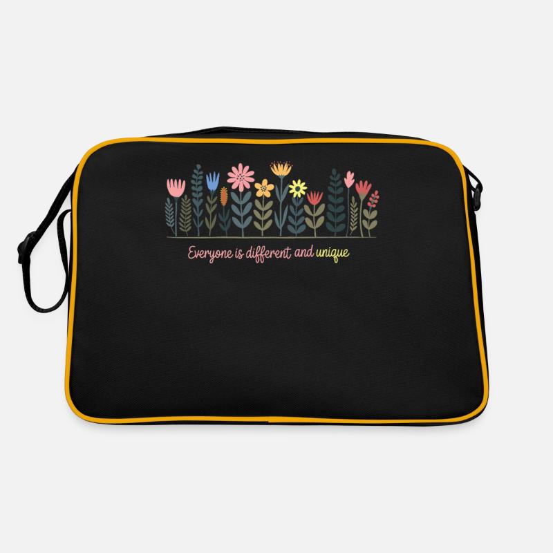 Fleurs sauvages , Tout le monde est différent et unique Sac Retro