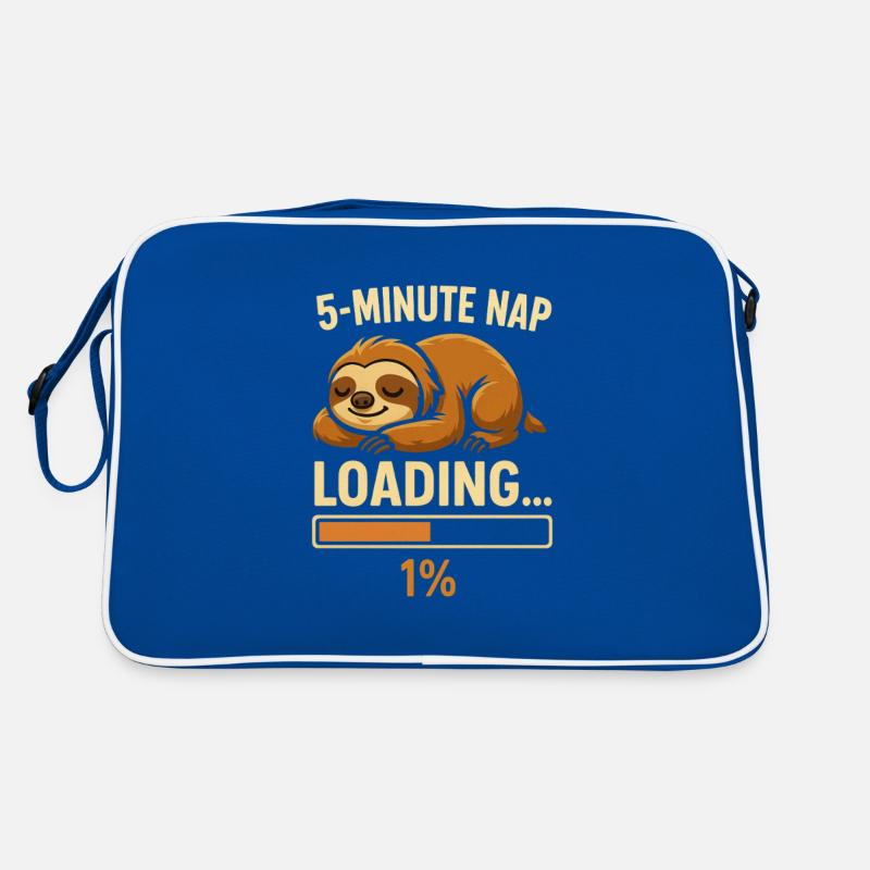 5-Minute Nap Loading… Sloth Progress-Bar Cute Retro Bag