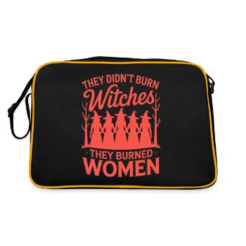 They Didn't Burn Witches Statement - Retro Bag - black/gold - Back