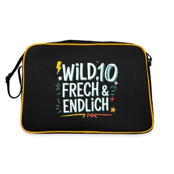 Sauvage, effronté et enfin 10 ans 10e anniversaire - Sac Retro - noir/or - Dos