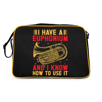 Euphonium I Know How To Use It Baritone Marching - Retro Tasche - Schwarz/Gold - Hinten