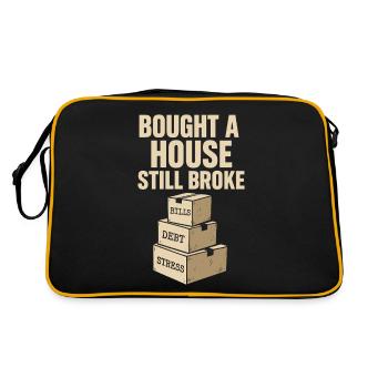 First Homebuyer Gift Neuhause-owner Humor - Retro Bag - black/gold - Back