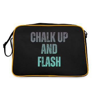 Boulderer Chalk Up Und Flash Bouldering - Retro Tasche - Schwarz/Gold - Hinten