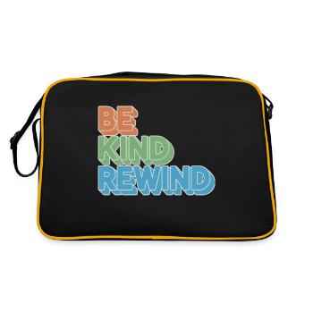 Be Kind Rewind Motif rétro pour les cinéphiles - Sac Retro - noir/or - Dos