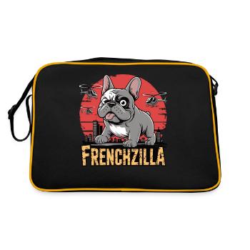 Frenchzilla – Small, stubborn, totally escalated - Retro Bag - black/gold - Back