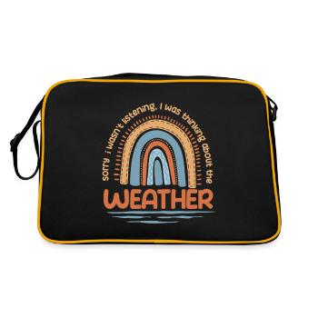 Meteorologist Weather Forecaster - Retro Bag - black/gold - Back