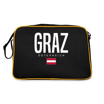 Graz, Autriche - Sac Retro - noir/or - Dos