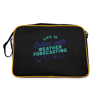 Meteorologist Weather Forecaster - Retro Bag - black/gold - Back