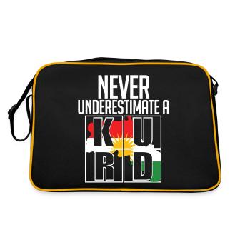 Kurdistan Kurd Kurds Never Underestimate A Kurd - Retro Bag - black/gold - Back
