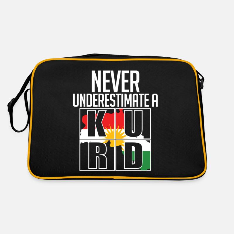 Kurdistan Kurde Kurden Never Underestimate A Kurd Retro Tasche