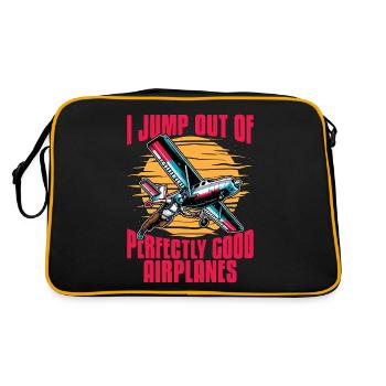 Parachutisme Je saute parfaitement du base jump - Sac Retro - noir/or - Dos