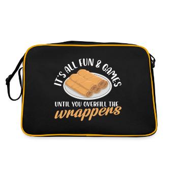 Ist all fun and games wrappers Design - Retro Tasche - Schwarz/Gold - Hinten
