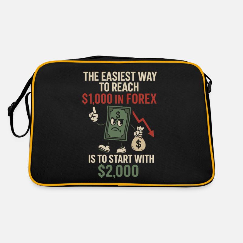 Der Einfachste Weg $1,000 Forex Lustiges Trader Retro Tasche