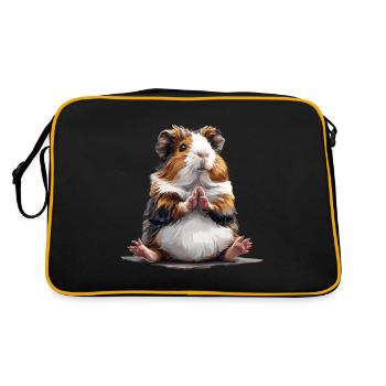 Méditation cochon d’Inde yoga relaxation - Sac Retro - noir/or - Dos
