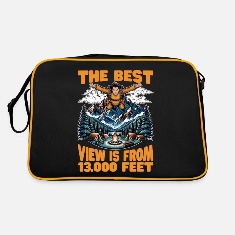 Skydiving The Best View Is From 13,000 Parachuting Retro Tasche