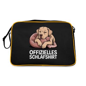 Offizielles Schlafshirt Labbi - Retro Tasche - Schwarz/Gold - Hinten