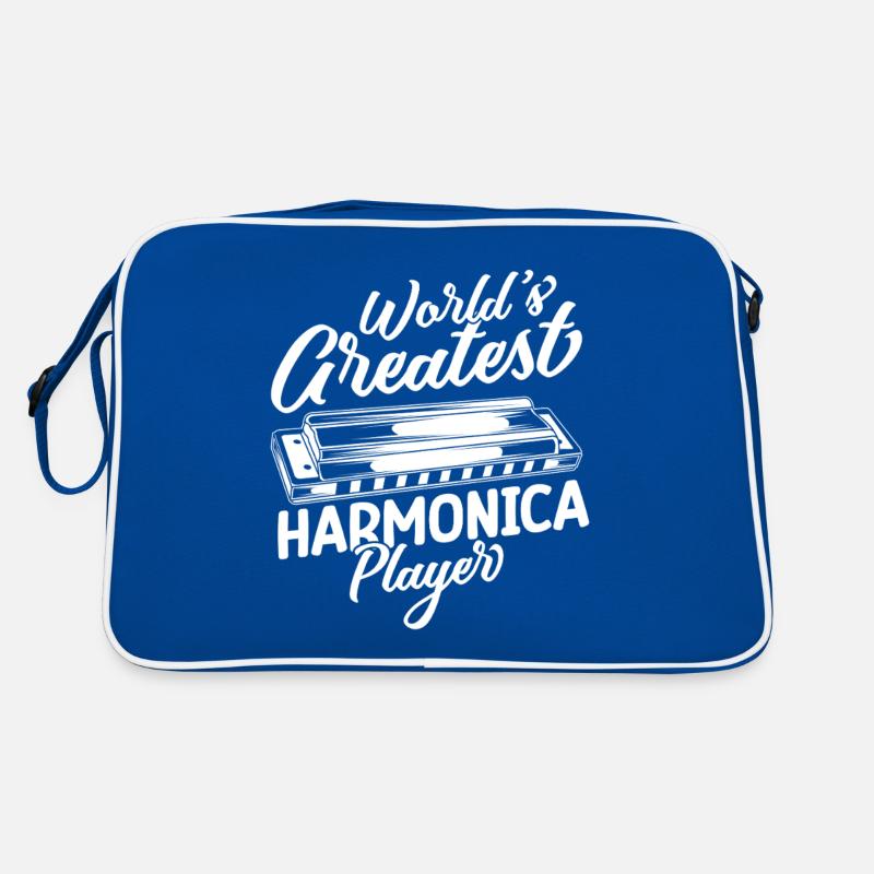 Harmonica Musican World ́s Createst Player Retro Bag