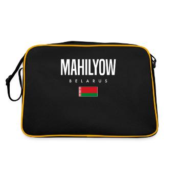 Mahilyov, Belarus, Belarus - Retro Bag - black/gold - Back