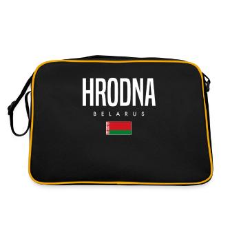 Hrodna, Belarus, Belarus - Retro Bag - black/gold - Back